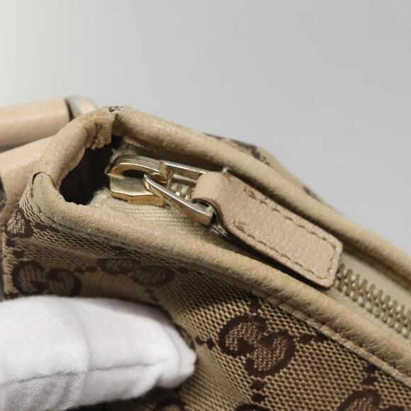 GUCCI GG Canvas Abbey Shoulder Bag Beige Gold - Picture 14 of 16